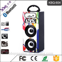 Système de karaoké 1200mAh meilleur boîte en bois de haut-parleur de Bluetooth avec la radio FM USB